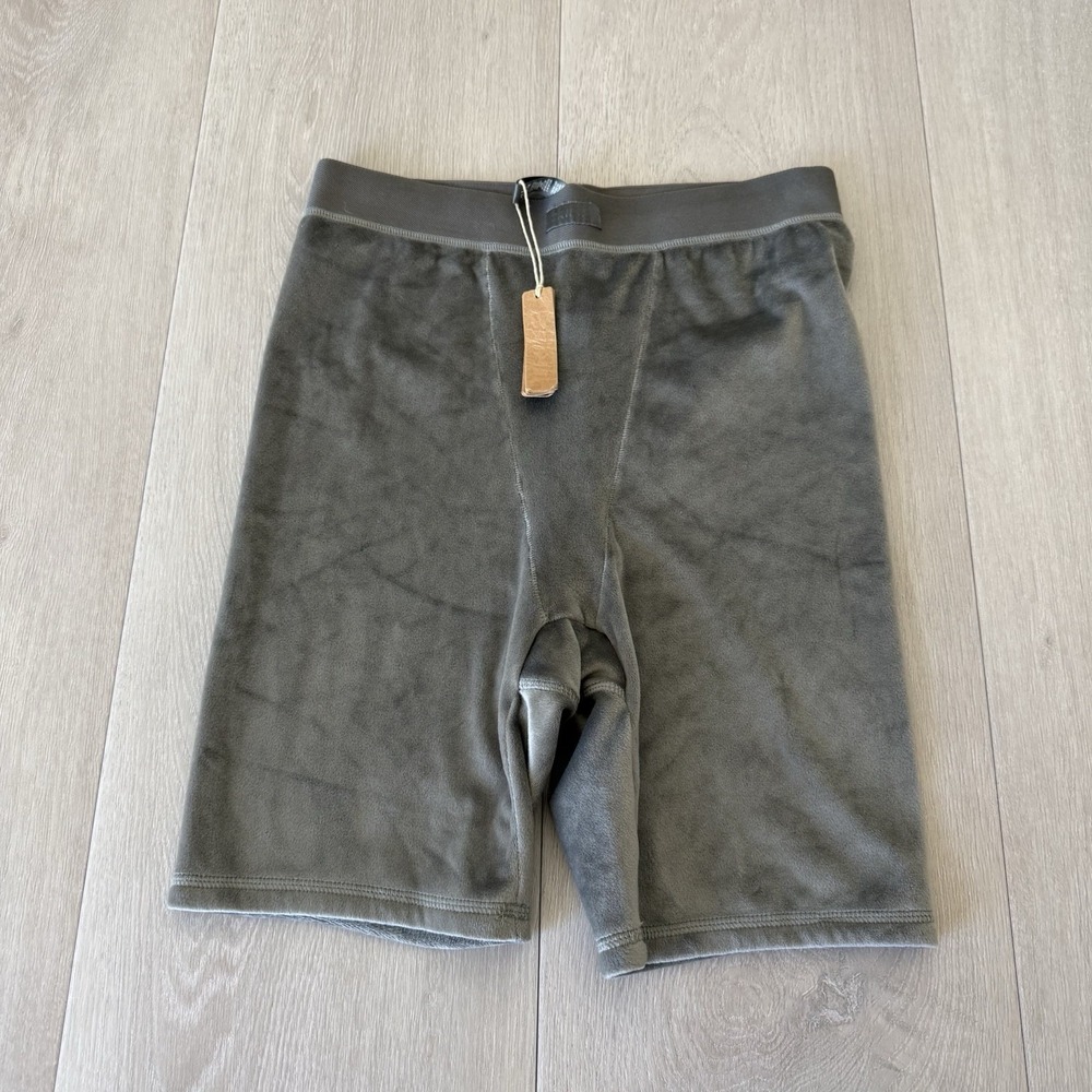 SKIMS Velvet Boxer Briefs Dark Gray Size M Medium Soft Lounge Stretch Shorts NWT